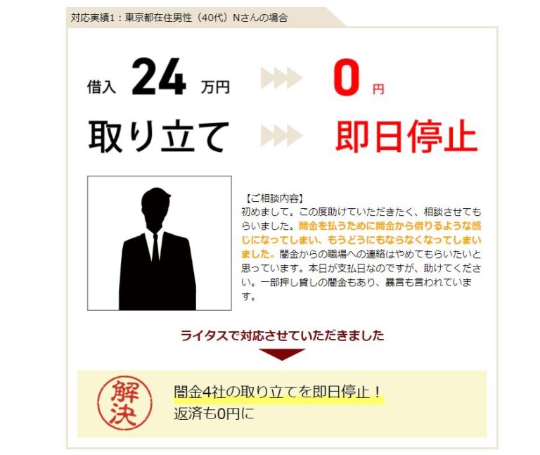 ライタス綜合事務所利用者の声